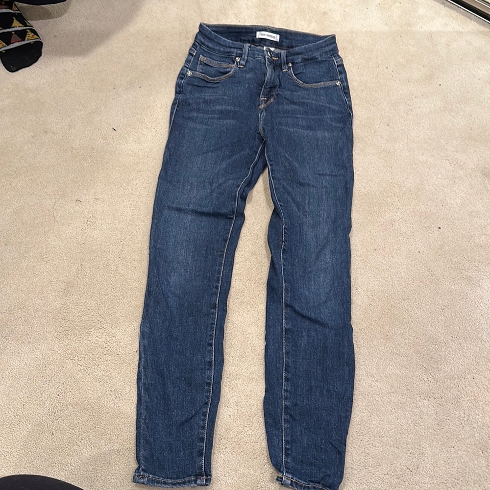 Cropped Good American Jeans High Waisted Sz 2/26